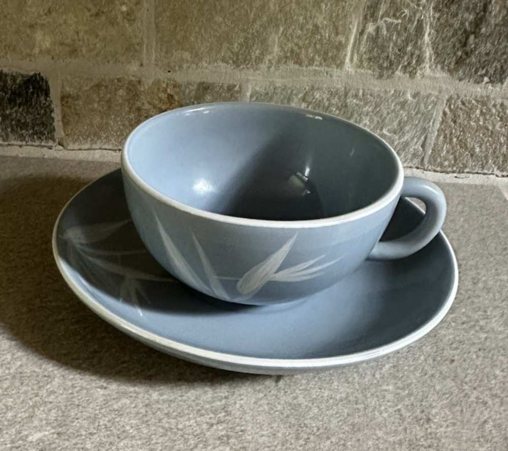 Winfield China California Blue Pacific Cup & Saucer